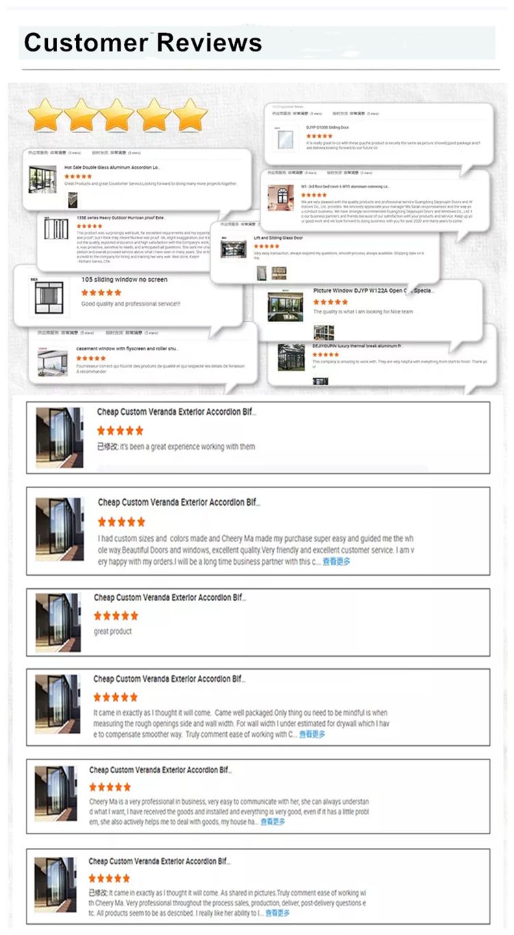 customer reviews for yifa bi folding doors