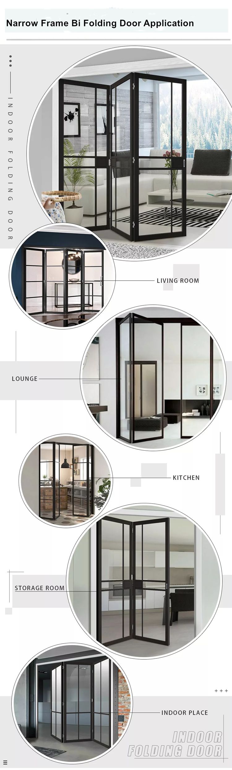 narrow frame bi folding door application