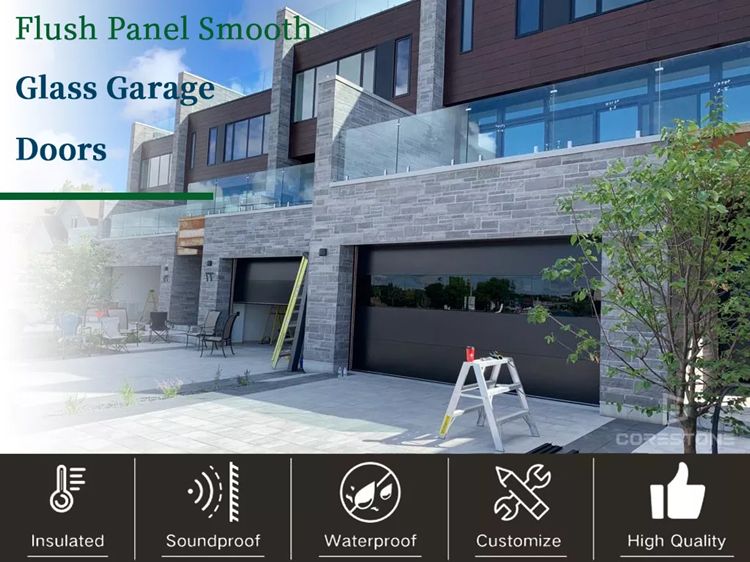 Aluminum flush garage door