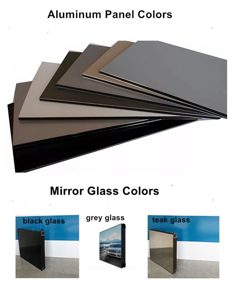 aluminum panel and glass