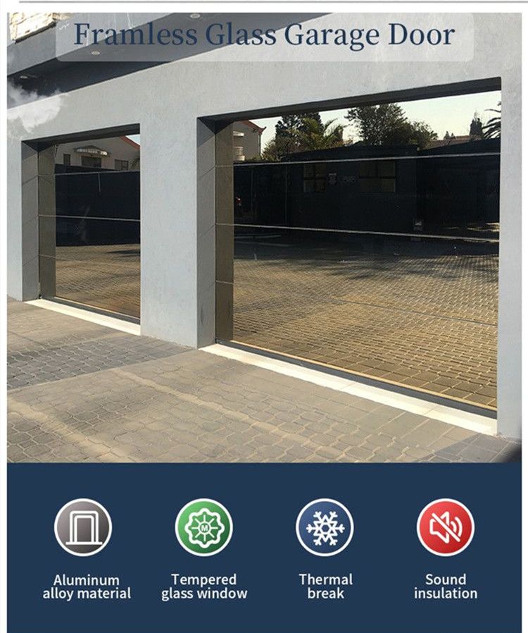 frameless glass garage door