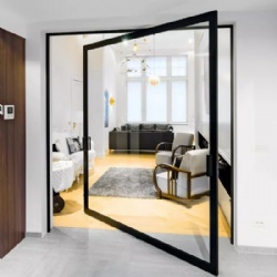 Entrance aluminum pivot door