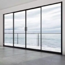 Interior narrow aluminum frame sliding door